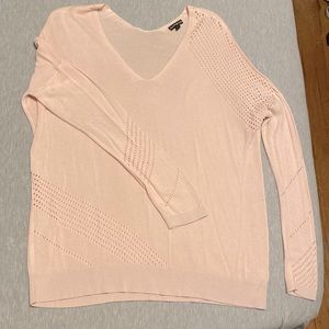 Medium Express Baby Pink Vneck Sweater